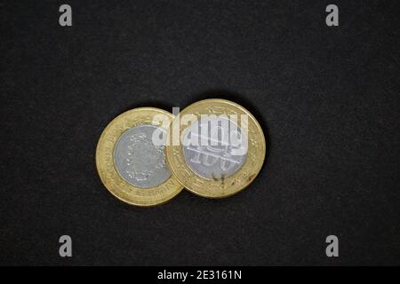 100 Fils coin of Bahrain Stock Photo
