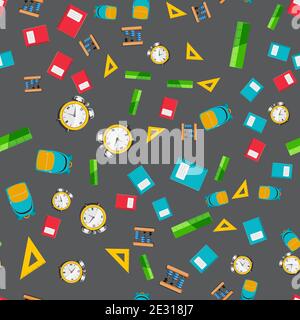 seamless pattern. Abstract  Illustration Back to School Poster Background Stock Photo