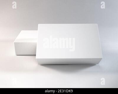 Realistic Long Box Packaging Mockup Template Stock Photo - Alamy