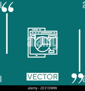 stats vector icon Linear icon. Editable stroked line Stock Vector
