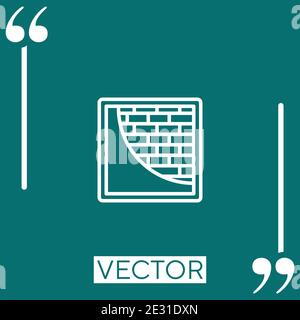 plastering vector icon Linear icon. Editable stroke line Stock Vector