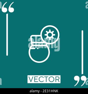 drying vector icon Linear icon. Editable stroked line Stock Vector