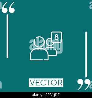 friend request vector icon Linear icon. Editable stroked line Stock Vector