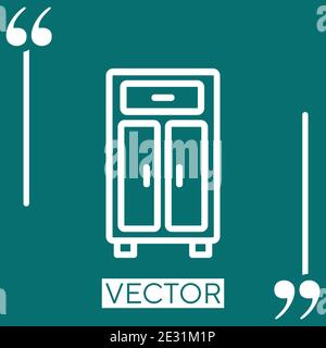 wardrobe vector icon Linear icon. Editable stroke line Stock Vector