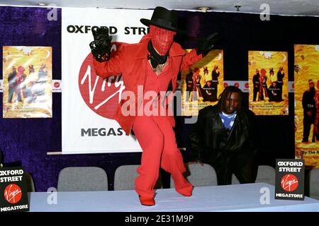 Prince and the New Power Generation launching his new album Exodus at the Virgin Megastore in London, UK. 5th April 1995 Stock Photo