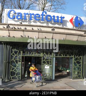 CARREFOUR HYPERMARKET, PARIS Stock Photo