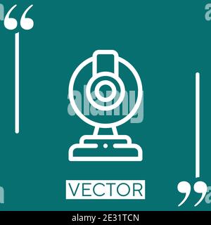 webcam vector icon Linear icon. Editable stroked line Stock Vector