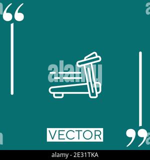 treadmill vector icon Linear icon. Editable stroke line Stock Vector