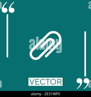 attach clipboard button vector icon Linear icon. Editable stroke line Stock Vector