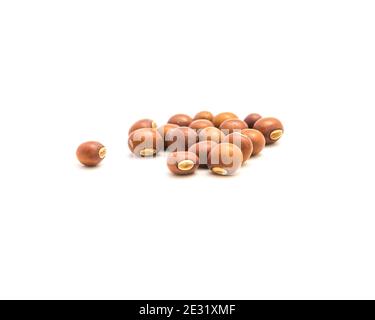 Group of winged beans (Psophocarpus tetragonolobus) isolated on white background Stock Photo