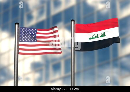 USA and Iraq flag Stock Photo - Alamy