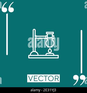 bunsen burner vector icon Linear icon. Editable stroke line Stock Vector