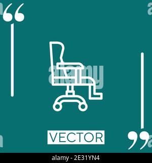 gaming chair vector icon Linear icon. Editable stroked line Stock Vector