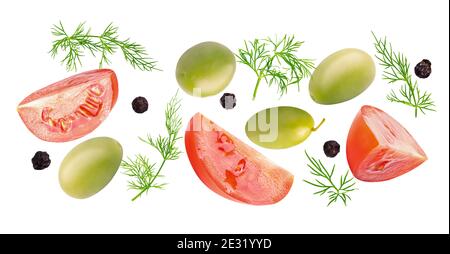 Horizontal fresh vegetables banner on white background Stock Photo