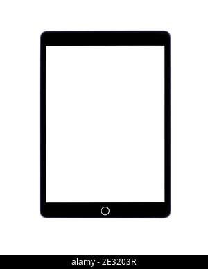 Varna, Bulgaria - Dec  5, 2020: Apple keynote 2019. Screen appeared on the website of Apple after the keynote. Apple iPad (8th Generation) Stock Photo