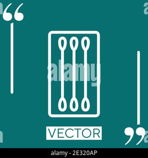 cotton buds vector icon Linear icon. Editable stroke line Stock Vector