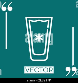 iced coffee vector icon Linear icon. Editable stroke line Stock Vector