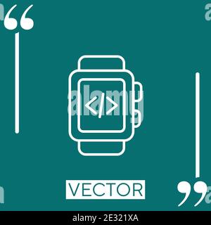 smartwatch vector icon Linear icon. Editable stroke line Stock Vector