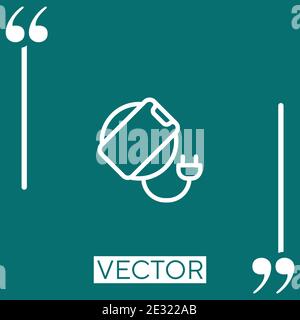 plug vector icon Linear icon. Editable stroke line Stock Vector