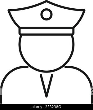 Guard man icon, outline style Stock Vector