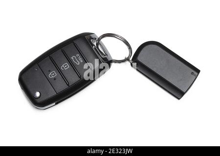 Car key fob close up isolated on white background Stock Photo