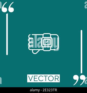 watch vector icon Linear icon. Editable stroked line Stock Vector