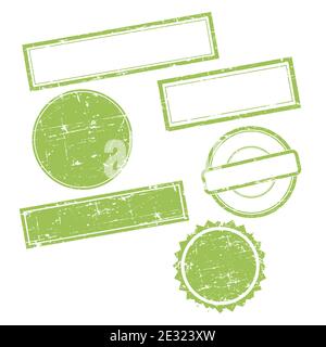 Vector grunge stamps without text. Set of Stamps. Stock Vector
