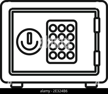 Policeman safe icon, outline style Stock Vector
