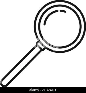 Policeman magnifier icon, outline style Stock Vector