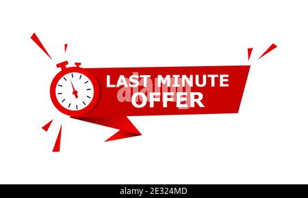 Sale discount icons. Special offer price signs. Limited offer. Red tag with clock. Vector illustration. Stock Vector
