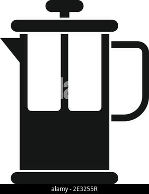 Coffee tea press icon, simple style Stock Vector