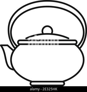 Coffee pot icon, outline style Stock Vector