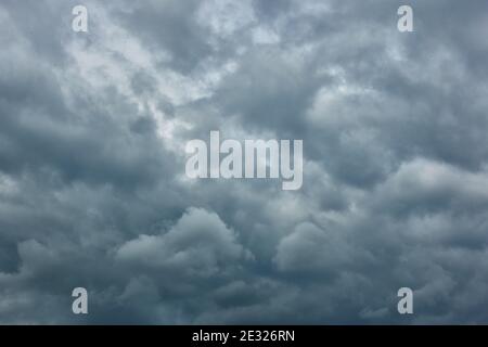 Overcast - Gray havy rain clouds, may be used as background Stock Photo