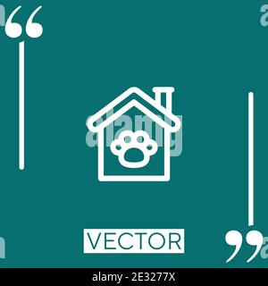 pet friendly vector icon Linear icon. Editable stroke line Stock Vector