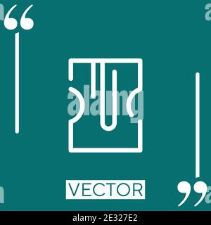 sharpener vector icon Linear icon. Editable stroke line Stock Vector