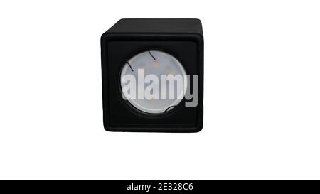 Spot light in black isolated on white background. Track light Stock Photo