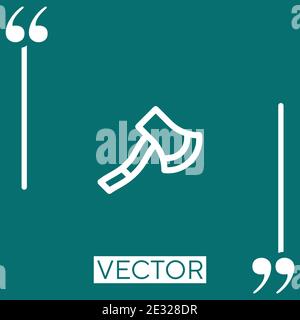 axe vector icon Linear icon. Editable stroked line Stock Vector