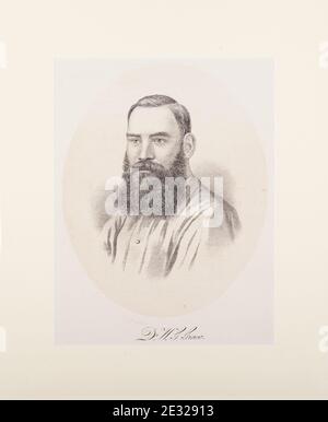 W G Grace illustration with signature Stock Photo