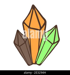 Bright crystal gem group Stock Vector