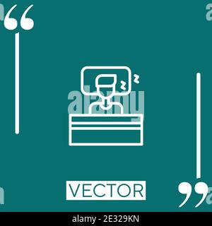 sleep vector icon Linear icon. Editable stroke line Stock Vector