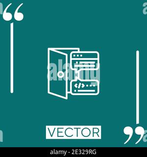 backend vector icon Linear icon. Editable stroked line Stock Vector