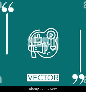 advertising vector icon Linear icon. Editable stroked line Stock Vector