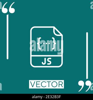 js format vector icon Linear icon. Editable stroke line Stock Vector
