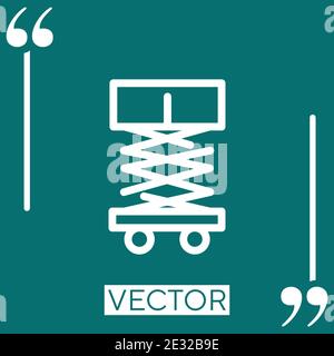elevator vector icon Linear icon. Editable stroke line Stock Vector