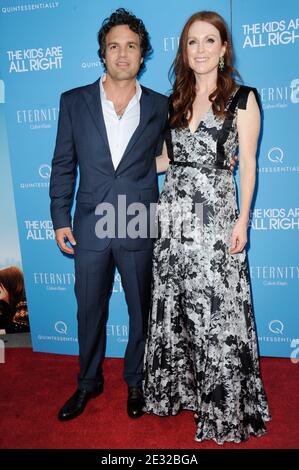 Mark Ruffalo and Julianne Moore attend the premiere of 'The Kids are all Right' in New York City, NY, USA on June 30, 2010. Photo by Mehdi Taamallah/ABACAPRESS.COM Stock Photo