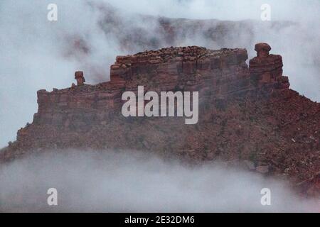 Grand Canyon NP, Arizona, USA - December 22, 2016:  Panorama of the Grand Canyon as seen from the south rim, near the El Tovar Hotel at Yaki Point in Stock Photo