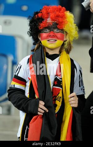 Germany's Fan during the 2010 FIFA World Cup South Africa, Semi-Final, Soccer match, Spain vs Germany at Moses Mabhida football stadium in Durban, South Africa on July 7th, 2010. Spain won 1-0. Photo by Henri Szwarc/ABACAPRESS.COM Stock Photo
