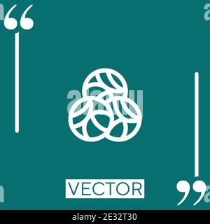 brussel sprouts vector icon Linear icon. Editable stroked line Stock Vector