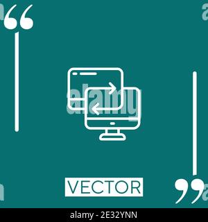 sync vector icon Linear icon. Editable stroke line Stock Vector