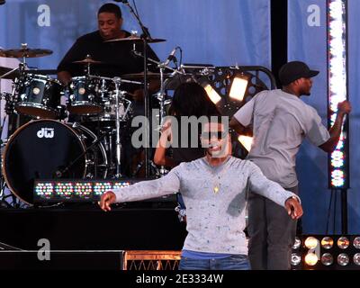 Singer Usher performs on GMA's Concert Series at Rumsey Playfield in New York City, NY, USA on August 20, 2010. Photo by Donna Ward/ABACAPRESS.COM Stock Photo